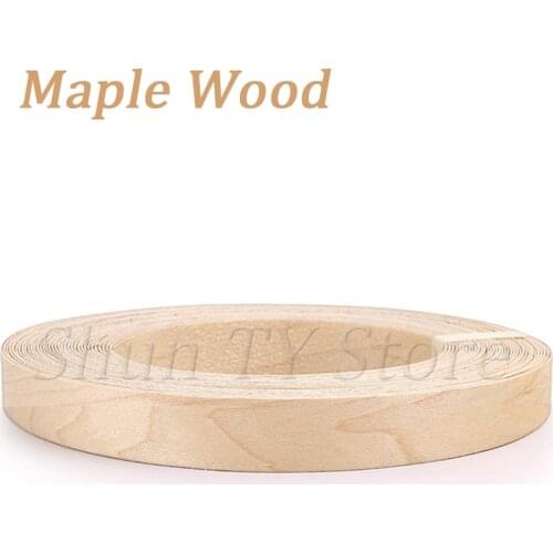 Maple Wood Plywood Roll Wood Edge Banding, Hot Melt Glue Wood Veneer Edging, Table Door Shelf Cabinet Wood Surface Edging Decor
