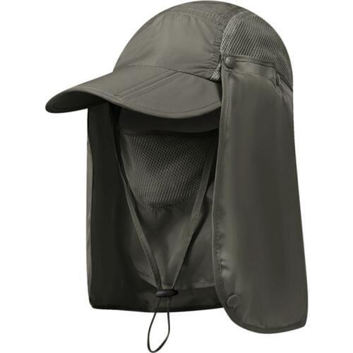 Outdoor Sport fishing Hiking hunting Visor Hat UV Protection Face Neck Cover Fishing Sun Protection Cap high quality