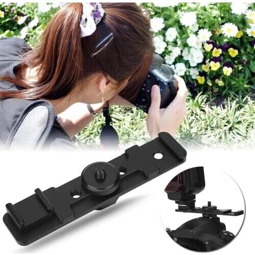 Hot Shoe Bracket Camera Dual Hot Shoe Extension Bar Mount Brackets Accessories For Fill Light Microphone For Photography Lovers