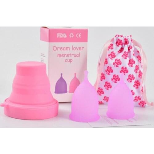 Copa Menstrual For Womens Health Medical Silicon Foldable Menstrual Collector Cup With Valve Menstruation Bowl Disc Period Cup