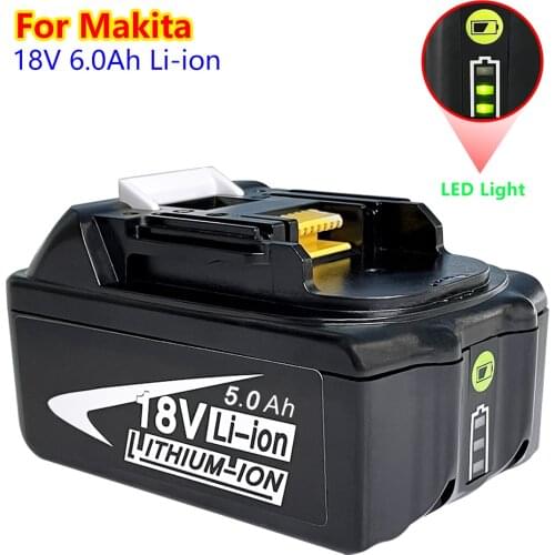 Lithium Battery for MAkita Power Tools BL1830 BL1850 BL1860 Rechargeable Electric Tool Set 18V olt 18V 5000mah 6000mAh Battery