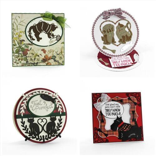 Pampered Pets Metal Cutting Dies Stencil for DIY Scrapbooking Photo Album Embossing Paper Cards Making Decorative Crafts 5 Style