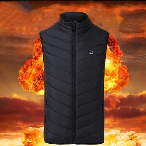 Jackets Men Coats Vests Winter USB Safe Intelligent Constant Temperature Vest Thermal Waistcoat men Clothing мужская куртка 2021