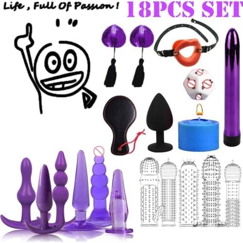 Butt Plug set Anal Erotic Anal Toys vibrator Prostate Massager Adult Gay Silicone Anal Plug Beads Sex Toys for Woman Men