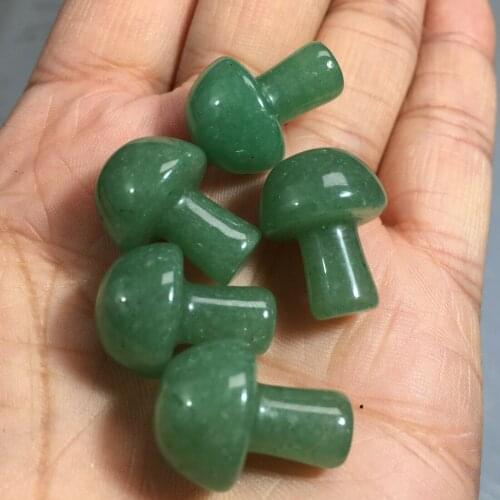 Natural Donglin jade mushroom 10 pieces/hand-carved quartz crystal gift