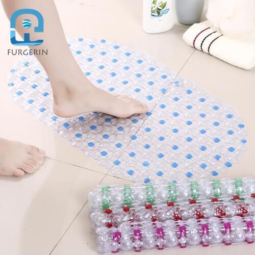 FURGERIN shower mat non slip Shower Carpet Bath Mats Bathroom Washable Anti Slip carpet bathroom floor mat Non Slipping Bathmat