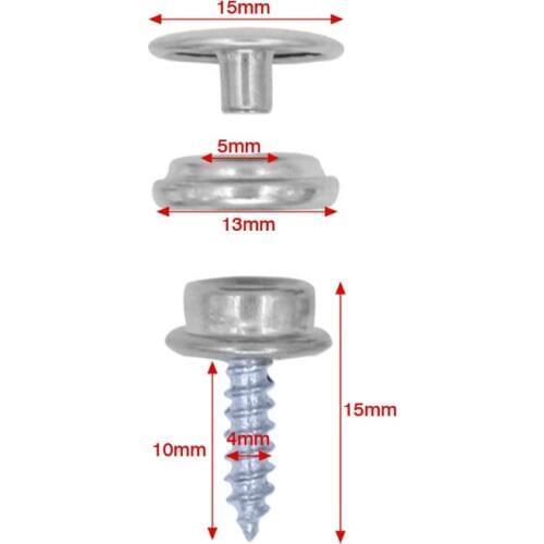 New 62 Pcs Stainless Steel Boat Marine Canvas Fabric Snap Cover Button Socket Kit