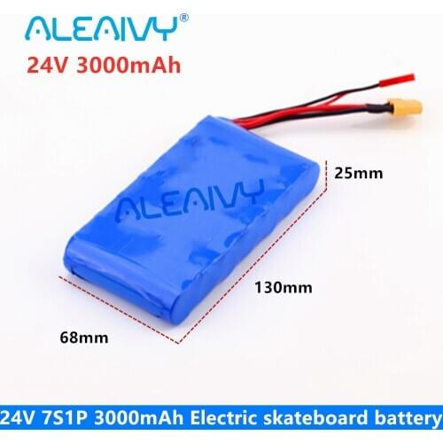 New 24V Scooters Battery 7S1P 3000mAh Lithium-ion Battery Pack for Small Electric Unicycles Scooters Toys Bicycle Built-in BMS