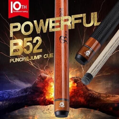OMIN Break Punch Cue Billiard Stick 14 MM Tip 142cm Ash Solid Wood Leather Handle Break Jump Cue Powerful Handmade Billar Kit