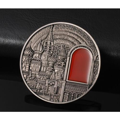 Metal antique embossed commemorative coin custom zinc alloy 3D coins