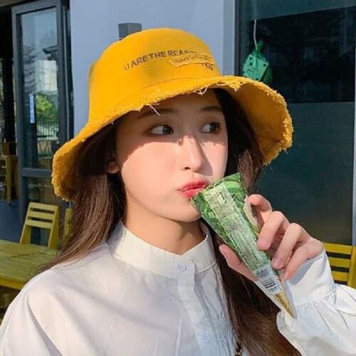 Net Celebrity Fashion Bucket hat Spring Summer Sunscreen Womens bucket hat Fisherman Caps Basin Hat Outing Sunshade Beach Cap
