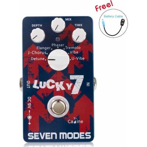 New Caline CP-38 Seven Modes Guitar Pedals Guitar Lucky 7 Pedal Digital Circuit Design With Aluminum Alloy Housing True Bypass