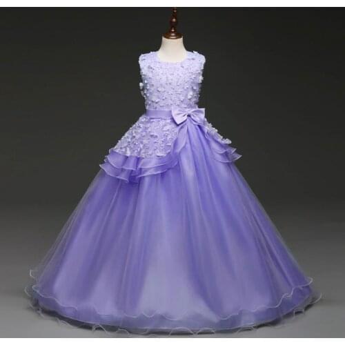 Girls dresses for weddings autumn 2019 party dress long costume for kids graduation gowns vestido de festa longo infantil menina