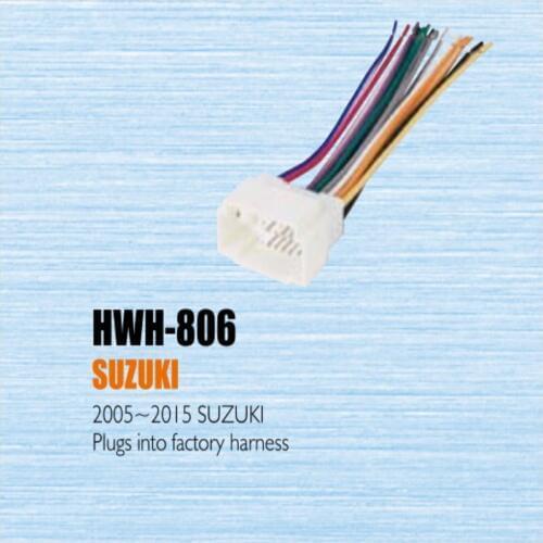 Plugs Into Factory Harness For Suzuki 2005-2013 - Radio Power Wire Adapter / Aftermarket Stereo Cable / Male DIN To ISO