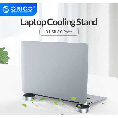 ORICO Laptop Stand With USB3.0 HUB Aluminum Portable Cooling Pad Heat Dissipation Skidproof Pad Cooler Stand 2 PCS For MacBook