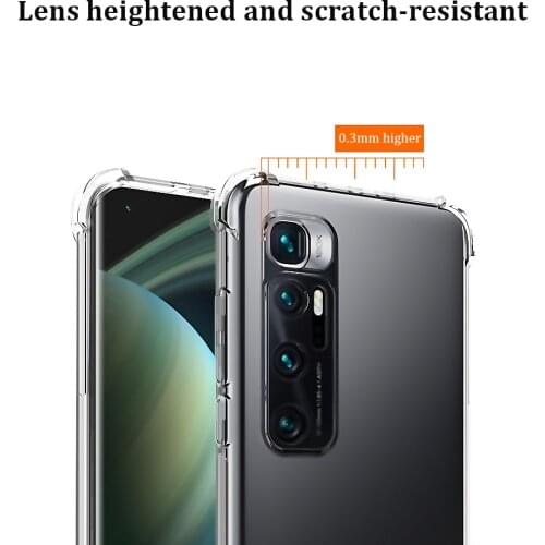 Clear Phone Case For Xiaomi Mi 10 Ultra Mi 10T Lite 5G Note 10 Pro Airbag Silicon Soft Case For Mi Note10 Lite Transparent Cover
