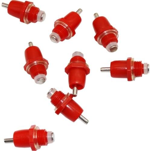 Poultry Bird Quail Chick Feeding Water Chicken Rabbit quail drinke Red Automatic Chicken Drinking Nipples Poultry feeding 200Pcs