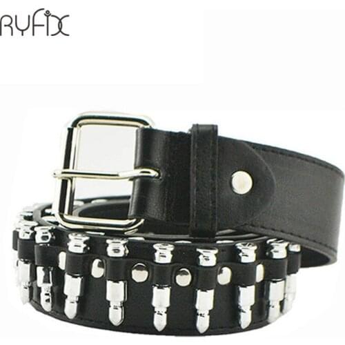 RYFIX 2021 fashion ladies leather punk belt for Women hollow rivet luxury belt personality rock wild adjustable young trend belt