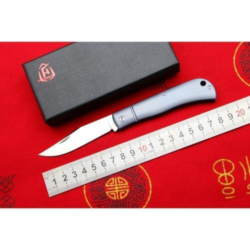 LOVOCOO HJ110 folding knife S35VN blade titanium handle Camping Hunting Outdoor Survival kitchen Fruit Knives Practical EDC Tool