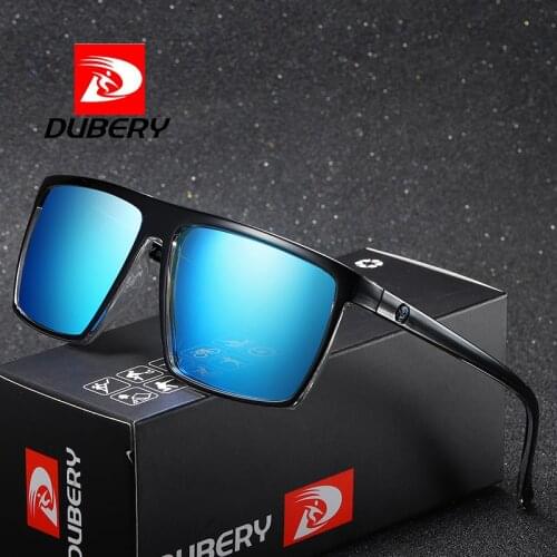 DUBERY Square Sunglasses Oversized Big Frame Sun Glasses Quality Polarized Driving Shades Vintage Protective Sunglass With Box