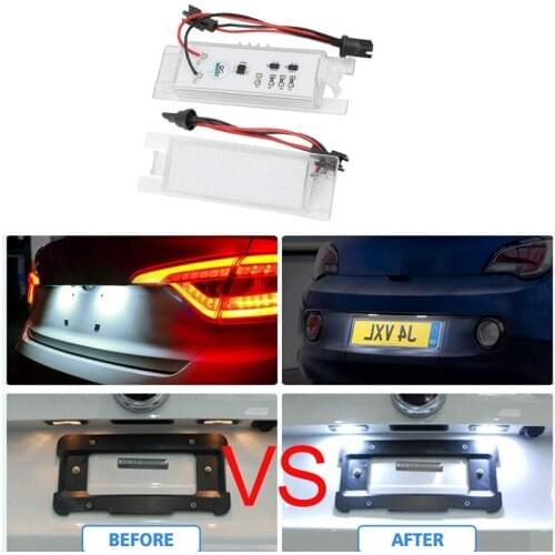 2Pcs LED Number License Plate Light Lamps for Fiat Tipo Multipla 500L PUNTO 188 Brava Croma Linea Doblo Marea Grande