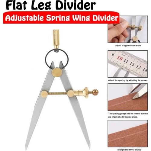High quality 4inch 6inch 8inch Adjustable Wing Divider Edge Creaser DIY Leather Craft Tool