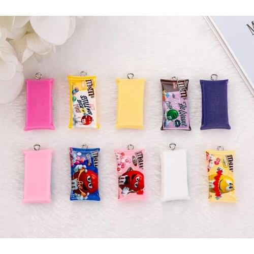 10pcs 27*14mmDIY earring pendant Flatback resin chocolate candy charms Jewelry necklace pendant for earrings diy Keychain parts