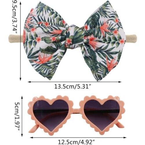 2Pcs Newborn Photography Props Sunglasses+Headband Hair Band Eyewear Sun Glasses popular