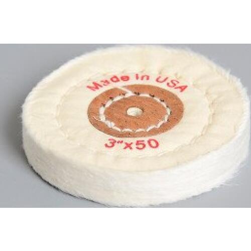 3in 80mm White Cotton Lint Cloth Buffing Wheel Gold Silver Jewelry Mirror Polishing Wheel 4mm inner hole 50 Layers