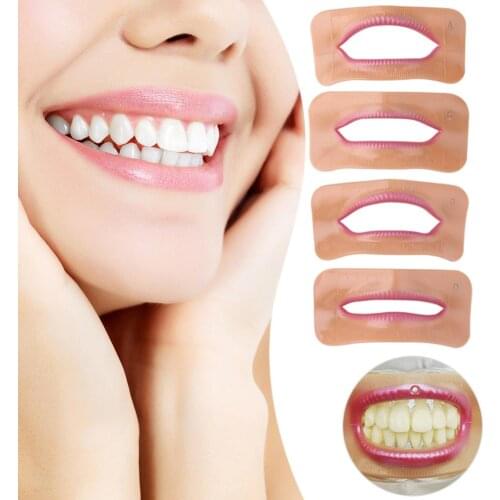 4pcs Different Shape Dental Lab Denture Mouth Lip Model Measurement Tool Mouth Lip Model Measurement Tool For Oral Teaching