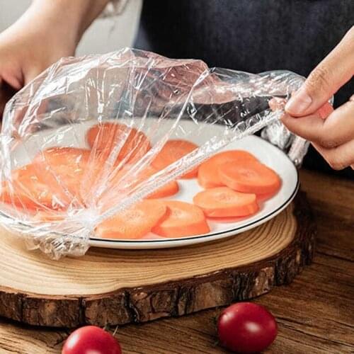 400PCS Reusable Elastic-Stretched Bowl Lid and Stretched PE Plastic Food Storage Lid Elastic Plate Wrapped Bowl Lid