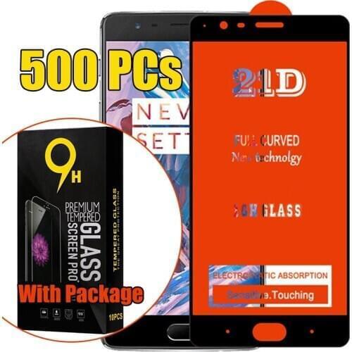 500pcs 21D Tempered Glass Screen Protector Full Glue For Nokia G10 G20 X10 X20 1.3 1.4 3.4 5.3 5.4 8.3 9.3 C1 C2 NK With Package