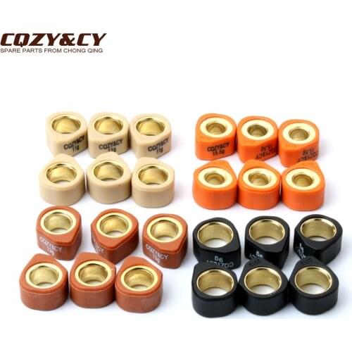 6pc Roller Set / Variator Weights 20x12mm 9g 11g 13g 15.5g for Italjet Jupiter 125 Millennium 125cc Jet 150cc Scooter