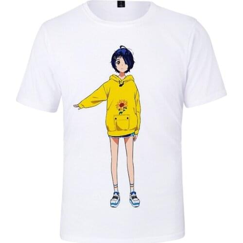 Anime Wonder Egg Priority T-Shirt Ohto Ai Tomori Kusunoki Cos Cute Cosplay Summer Costume Colorful Adult Kid Sweatshirt