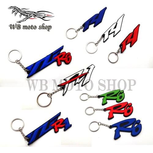 Free Shipping new arrival motorcycle Rubber Keychain Key Chain Ring Fob Logo Decal For yamah YZF R1 R6 FZ1