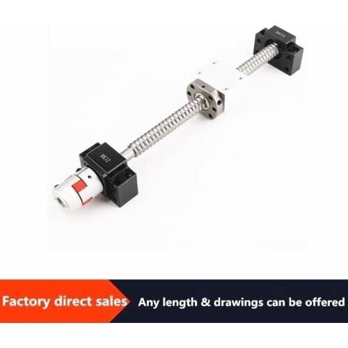 Fast deliver Ball screw set 2004 2500mm-2565mm with nut +support BKBF15+nut holder+coupling for CNC