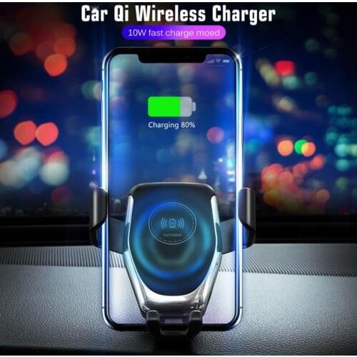 USB Real Fast Qi Wireless Charging Charger Car Air Outlet Holder For Cell Phone Lot Hand-free Call Anti-slippery Charging Units
