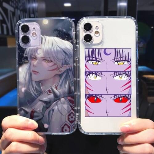 Inuyasha Sesshomaru Higurashi Kagome Phone Case For iphone 12 11 8 7 6s 6 5 5s 5c se plus mini x xs xr pro max Transparent soft