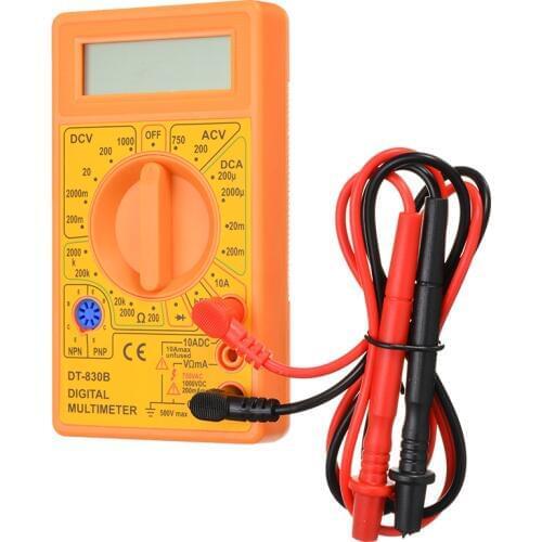 1pcs Yellow LCD Auto Range Digital Multimeter AC 1000V DC 750V Voltmeter Ammeters Volt AC DC Meter Tester