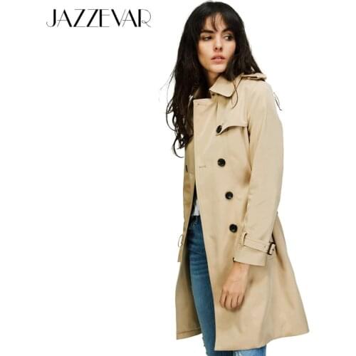 JAZZEVAR Women's Classic Trench Coats