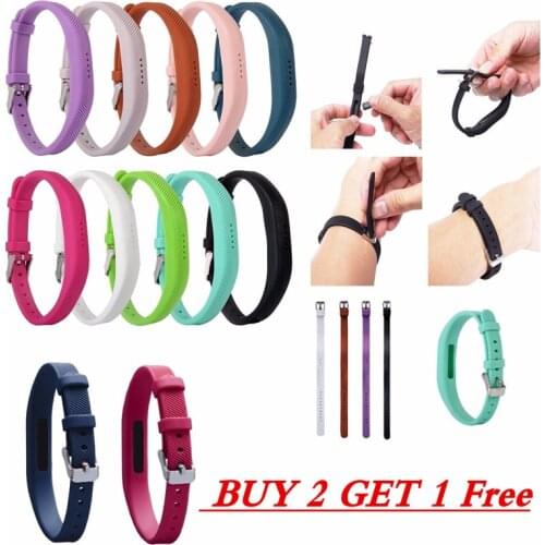 BUY 2 Get 1 Free) Sport Silicone Replacement Wrist Band Strap Bracelet For Fitbit Flex 2 Smart Watch Wristband