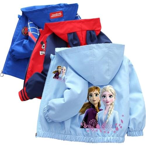 Frozen 2 Spring and Autumn Girls elsa Jacket Boys and Girls Outing Clothes Jacket Children outwear girl baby coat 1-12Y