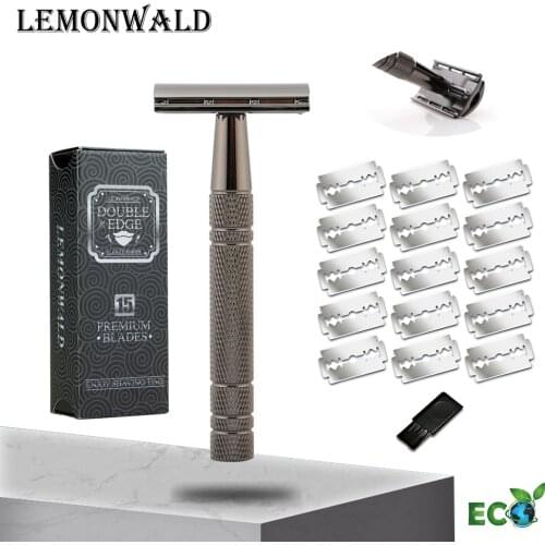 Lemonwald Double Edge Safety Razor Wet Shaving Advanced Quality Razors Classic Suitable For All Standard Razor Blades
