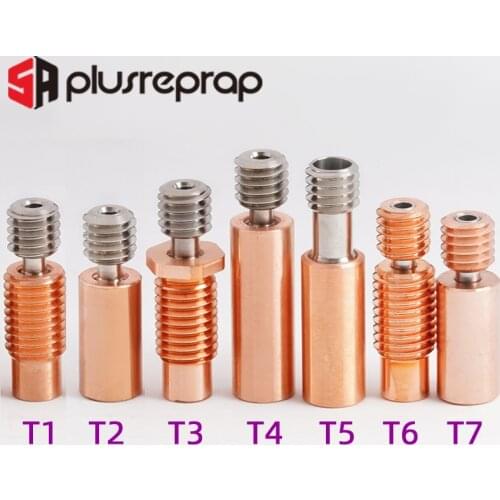 Smooth/Thread BI All Metal Heatbreak For 1.75mm Filament E3D V6 HOTEND Copper & Stainless Steel Throat Prusa i3 MK3 1/2/3/4PCS