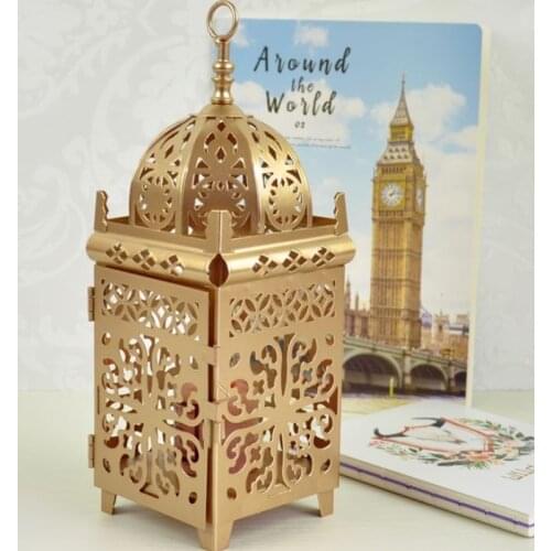 1PC Moroccan Style Metal Candle Holder Candlestick Tealight Hanging Lantern Bridal Decor Vintage Candlesticks Home Decor