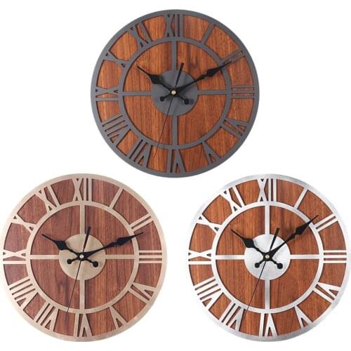 Ing Retro 3D Wall Clock Roman Numeral Outdoor Living Decoration 30cm