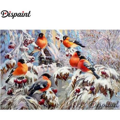 Dispaint Full Square/Round Drill 5D DIY Diamond Painting "Animal bird scenery" Embroidery Cross Stitch 5D Home Decor A10802