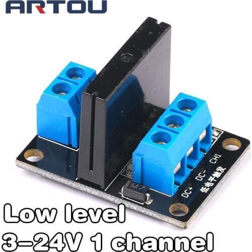 3-24V 1 Channel Solid State Relay Module Low Level Relay DC-DC PCB SSR AVR DSP for arduino Diy Kit