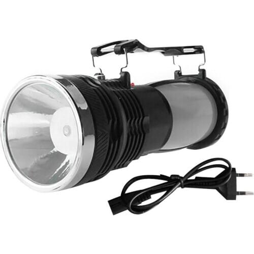 Portable Solar-powered LED Flashlight Camping Tent Folding Light Outdoor Rechargeable Torch For Camping Hiking EU Plug