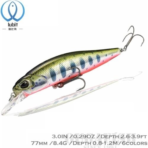 Lubit Jerkbait Minnow Fishing Lure New Bait Mino 77MM 8.4G Wobbler Carp Isca Artificial Accessories Lures Equipment